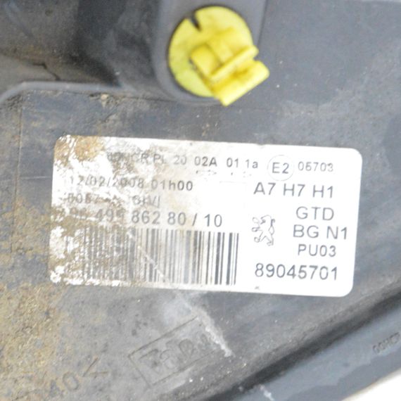 Фара ліва Peugeot 207 2006-2012 Фара передня ліва Пежо 207 9649986280 | Зображення 6