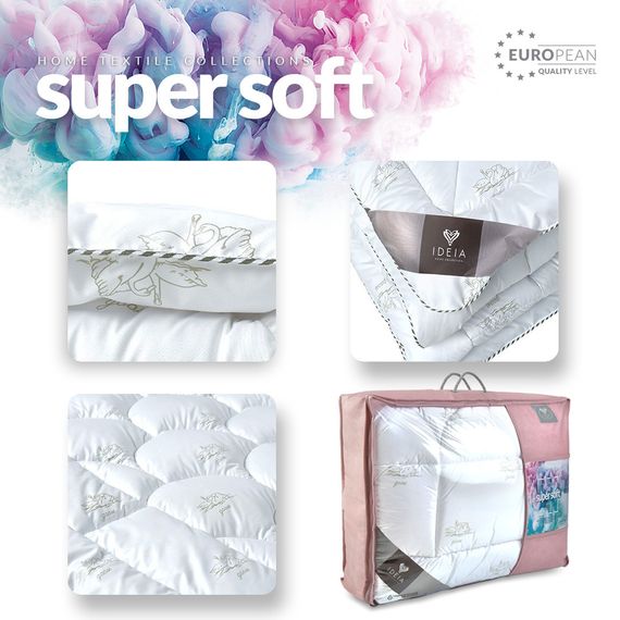 Всесезонна ковдра IDEIA SUPER SOFT CLASSIC аналог лебединого пуху 175Х210 см (8-11788) | Зображення 8