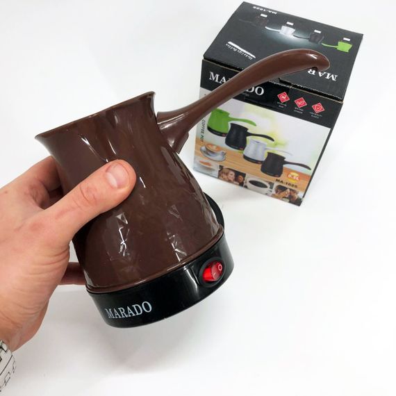 Електрична турка для кави Marado MA-1625, Побутова турка, Бюджетна турка. Колір: коричневий | Зображення 1