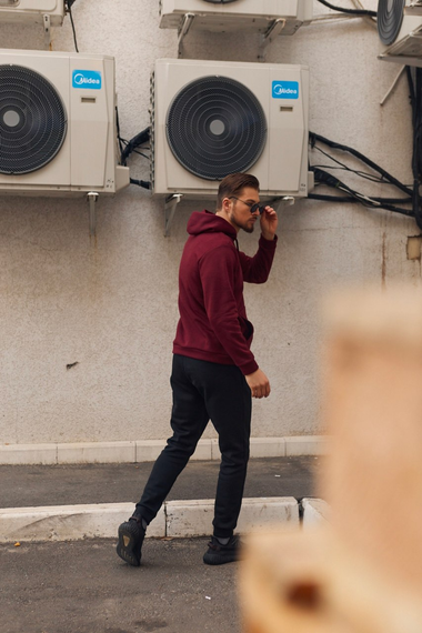 Костюм зима двоколірника чорно-бордовий S XL | Зображення 2