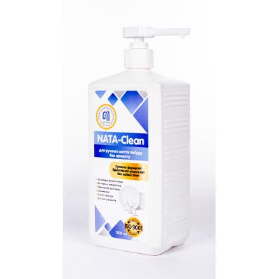 Средство для ручного мытья посуды Nata Group Nata-Clean Без аромата 1000 мл (4823112600939) | Зображення 1