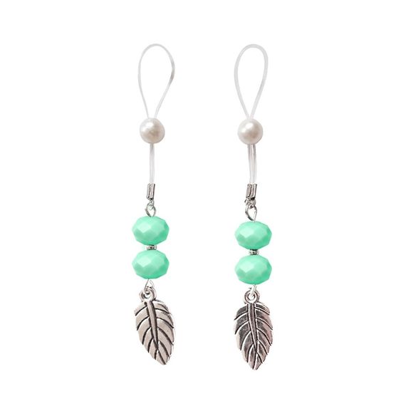 Сексуальні прикраси для сосків із листочком Art of Sex Nipple Jewelry Leaf, Мʼятний