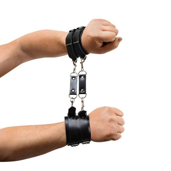 Наручники мужские Art of Sex - Handcuffs Dragons man из экокожи, цвет черный sexstyle