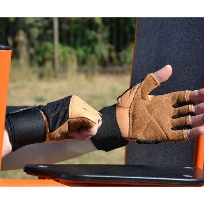 Перчатки для фитнеса MadMax MFG-269 Professional Brown XL (MFG-269-Brown_XL) | Зображення 8