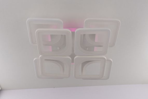 Люстра світлодіодна стельова LED світильник для квартири на стелю лед з пультом 25595 Білий 11х43х43 см. | Зображення 1