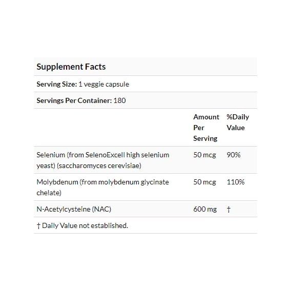 Ацетилцистеин Doctor's Best NAC Detox Regulators 180 Veg Caps DRB-00517 | Зображення 2
