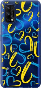 Чехол на Realme 7 Pro Сердца UA "5292u-2082-17620"