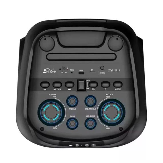 Беспроводная караоке-колонка с двумя микрофонами SPS ZQS10213 | Зображення 1