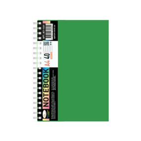 Блокнот А4 АП-1501(Green) 40 листов, пружина сбоку