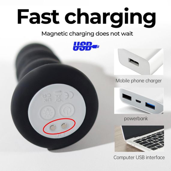 Анальна вібро пробка Lighting anal plug Sex Aura | Зображення 4