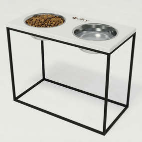 Миски на подставке для больших собак Hollky Base XL40 (2 × 1,8 л) BXL40-522640-BLWH