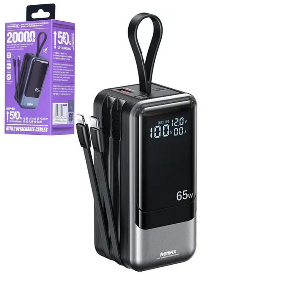 Power Bank з ємністю 20000mAh, 65W PD+60W QC, REMAX RPP-59 Kooker (47242-RPP-59_1256) | Зображення 3