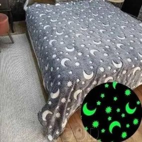 Плед покрывало флуоресцентный светящийся в темноте 180*200 Серый