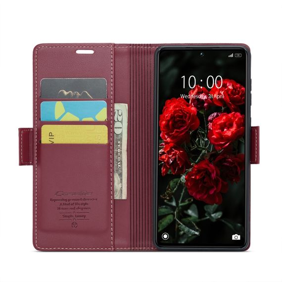 Кожаный чехол-книжка Retro Case для Xiaomi Redmi Note 13 Pro 5G / Poco X6 цвет Красный | Зображення 1