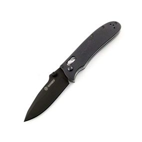 Ніж Ganzo G704 Black: Чорне лезо, 440C, G10, Axis