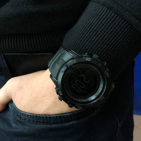 Годинник наручний чоловічий SKMEI 1475BK BLACK, військовий тактичний годинник. Колір: чорний | Зображення 6