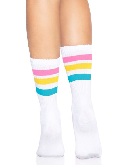 Шкарпетки жіночі в смужку Leg Avenue Pride crew socks Pansexual, 37–43 розмір | Зображення 1
