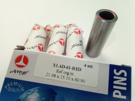 Пальці поршневі ВАЗ 2108, AMP (XLAD-61-RED) червоні к-т 4 шт. (2108-1004020) | Зображення 1