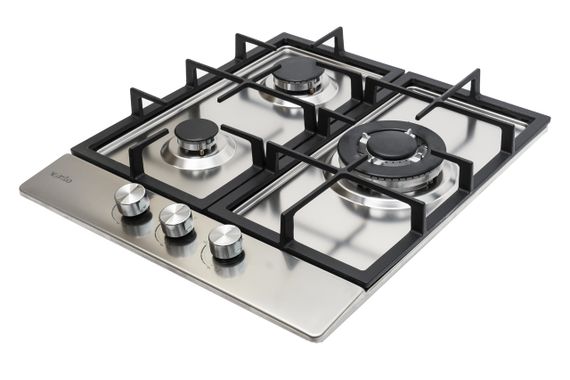 Газовая панель три конфорки Ventolux HG430 CEST (X) 7 нержавейка | Зображення 3