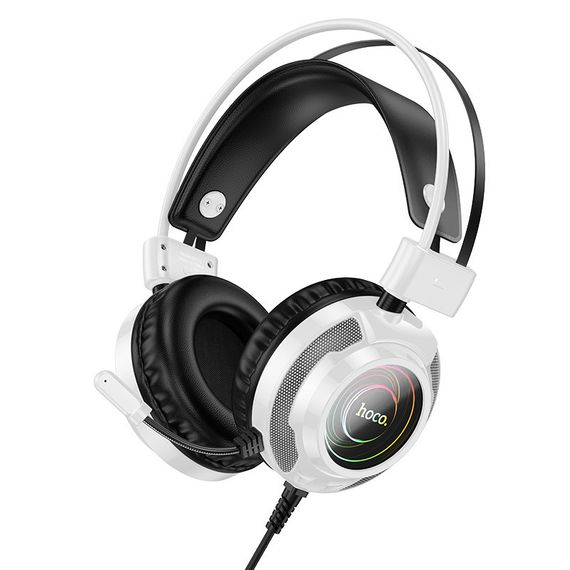 Накладные наушники Hoco W110 Resource (USB+3.5mm/2m) White | Зображення 1