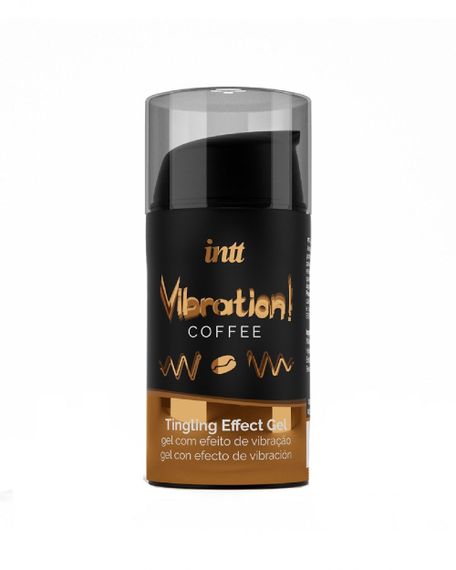 Рідкий вібратор Intt Vibration Coffee (15 мл), густий гель, дуже смачний, діє до 30 хвилин | Зображення 1