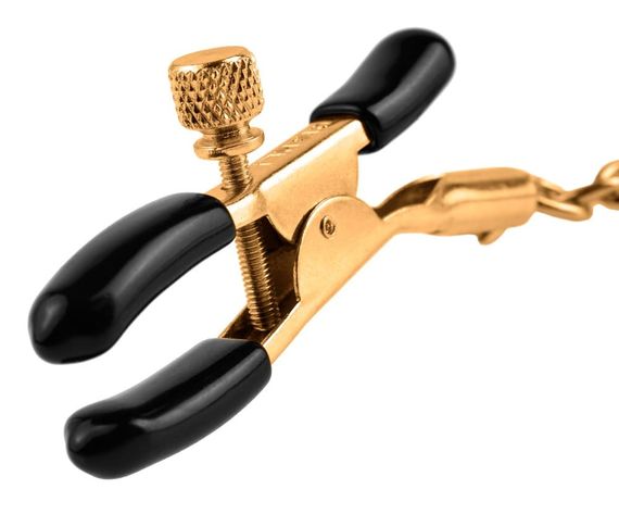 Зажимы для сосков Fetish Fantasy Gold Chain Nipple Clamps Золотистые Onre Size | Зображення 1