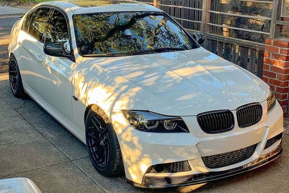 Накладка на передній бампер Lip (для E90 M-Sport 2008-2011, Карбон) для BMW 3 серія E-90/91/92/93 рр | Зображення 3