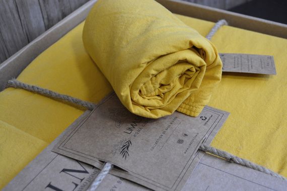 Постільна білизна Limasso Stonewashed Ranforse 200 х 220 см Lemonade | Зображення 1
