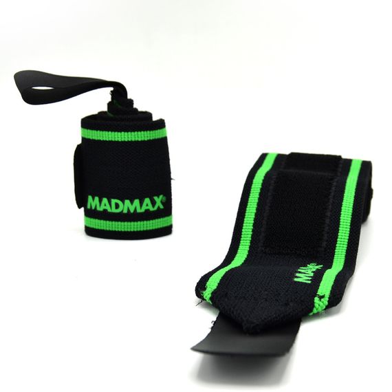 Кистьові бинти MadMax MFA-298 Wrist Wraps 18" Black/Green  (пара) | Зображення 3