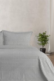 Покривало з наволочками Merinos Modern Line 150×220 см. Світло-сірий
