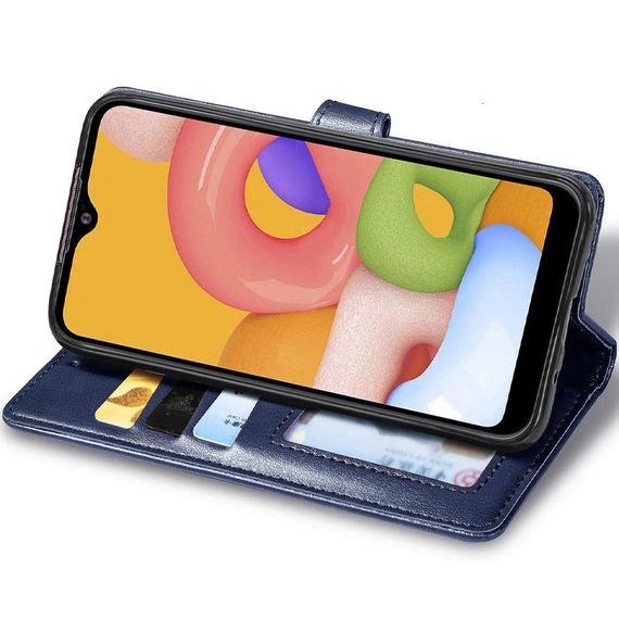 Кожаный чехол-книжка GETMAN Gallant (PU) для ZTE Blade V40 Vita Синий | Зображення 3