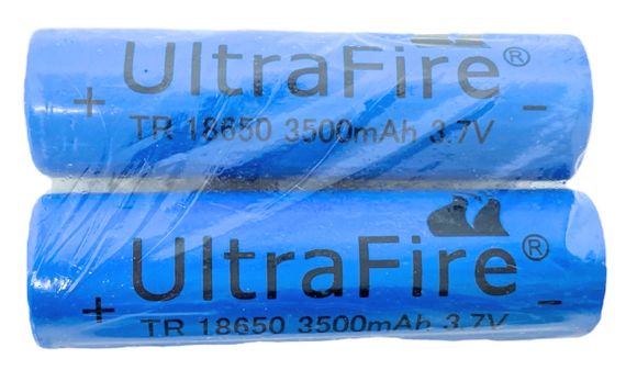 Акумулятор комплект 2 штуки 18650 3.7 V 3500 mAh реально біля 3000 mAh батарея літій-іонна Li-Ion UltraFire
