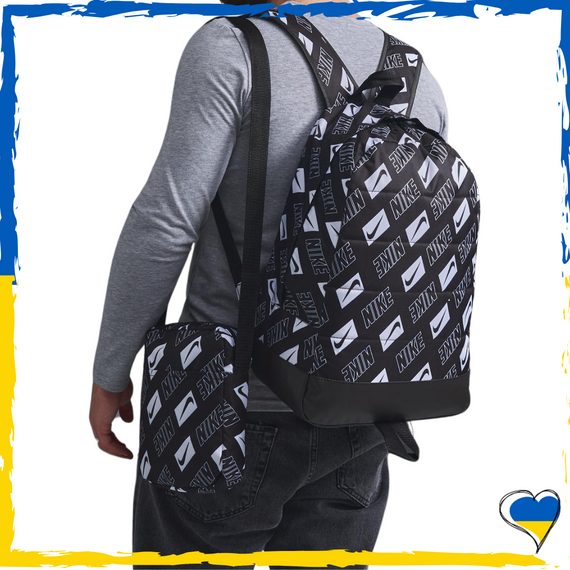 Комплект Nike Рюкзак Матрац + барсетка, чорний, білі лого