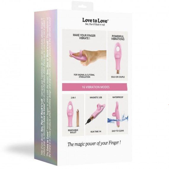 Вибратор на палец Love To Love Tickle me - BABY PINK перезаряжаемый, 3 варианта использования sexstyle | Зображення 5