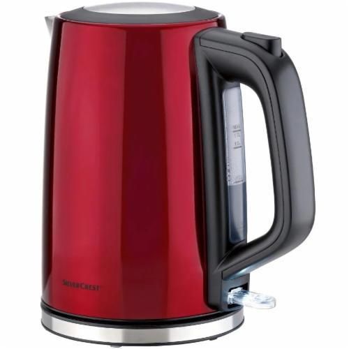 Электрочайник серебристый Crest SWKE 3100 F1 красный (UA-01)