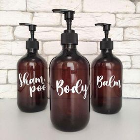 Набір дозаторів для ванної "Мадрид" 500 мл коричневий пластик (3 шт.)  / модель Маршал