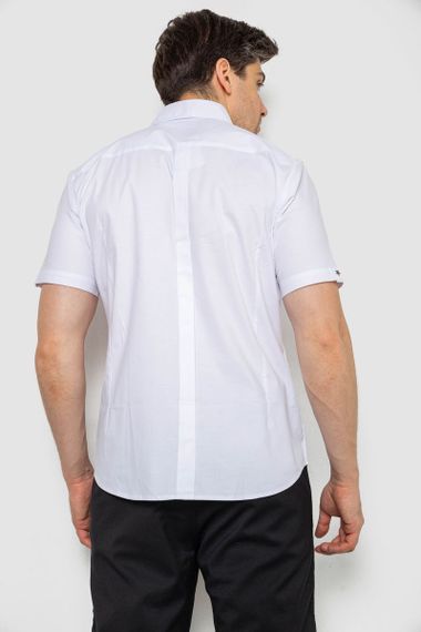Рубашка мужская однотонная  -уценка, цвет белый, 214R830-U-2 | Зображення 3