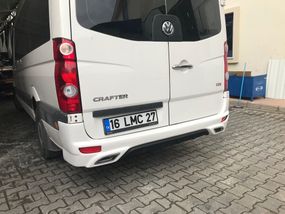 Накладка на задній бампер V2 (під фарбування) для Mercedes Sprinter 2006-2018 рр