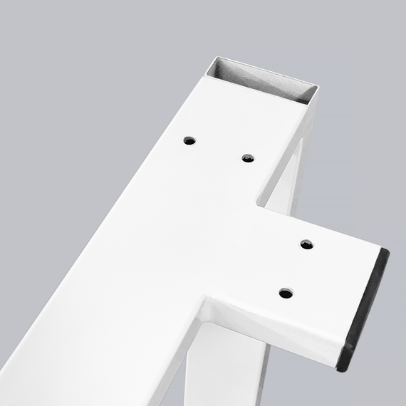 Опора для столу з металу 600×120mm, H=730mm (профільна труба: 40x20mm) Білий | Зображення 3