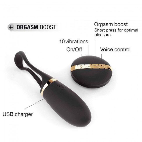 Виброяйцо Dorcel Secret Delight Gold с пультом ДУ, с турборежимом и голосовым управлением | Зображення 5