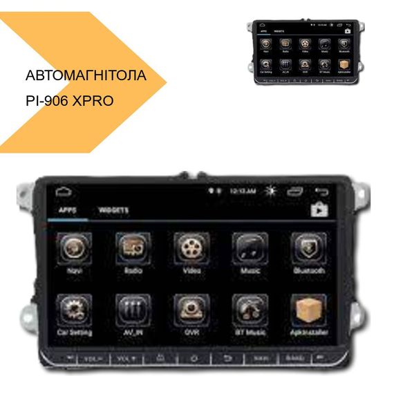 Автомагнітола PI-906 з Bluetooth та камерою заднього виду XPRO для Volkswagen 2DIN Android (42097-PI-906_5985) | Зображення 2