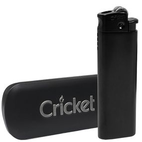 Турбо Запальничка Металева Cricket Deluxe Turbo Black У Футлярі