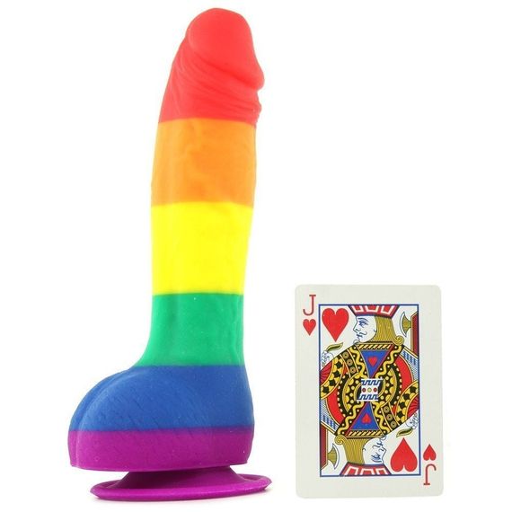 Фалоімітатор Веселка NS Novelties Colours Pride Edition на присосці Sex Aura | Зображення 1