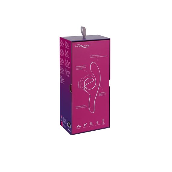 Смарт вібратор-кролик We-Vibe Nova Fuchsia, ергономічний, регульований кут нахилу стовбура | Зображення 9