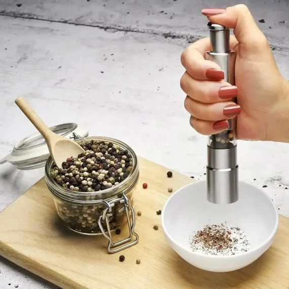 Ручний подрібнювач для солі та перцю з нержавіючої сталі, XL-552 / Механічний млин для спецій | Зображення 1