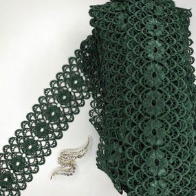 Кружево макраме  6,5см (20м) Цвет - Зеленый (08-Y11560-3)