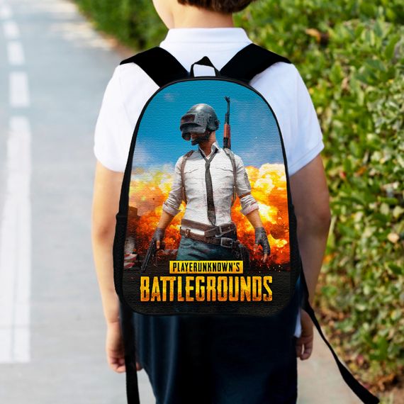 Рюкзак детский Пабг "PUBG BATTLEGROUNDS" 34х27см,городской ранец для мальчика с принтом (00425)