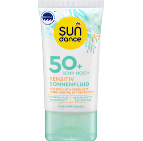 Солнцезащитный флюид для чувствительной кожи лица SUNDANCE Sonnenfluid Gesicht sensitiv, SPF 50