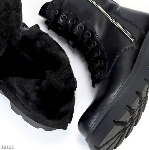 Круті чорні зимові черевики берці натуральна шкіра | Зображення 3