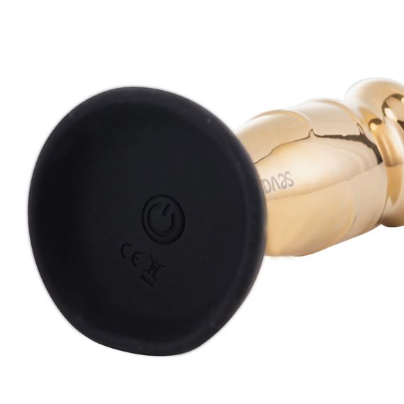 Вібромасажер простати LOCKINK SEVANDA Hercules, золотистий, 10 режимів, пульт ДК, знімна присоска | Зображення 2